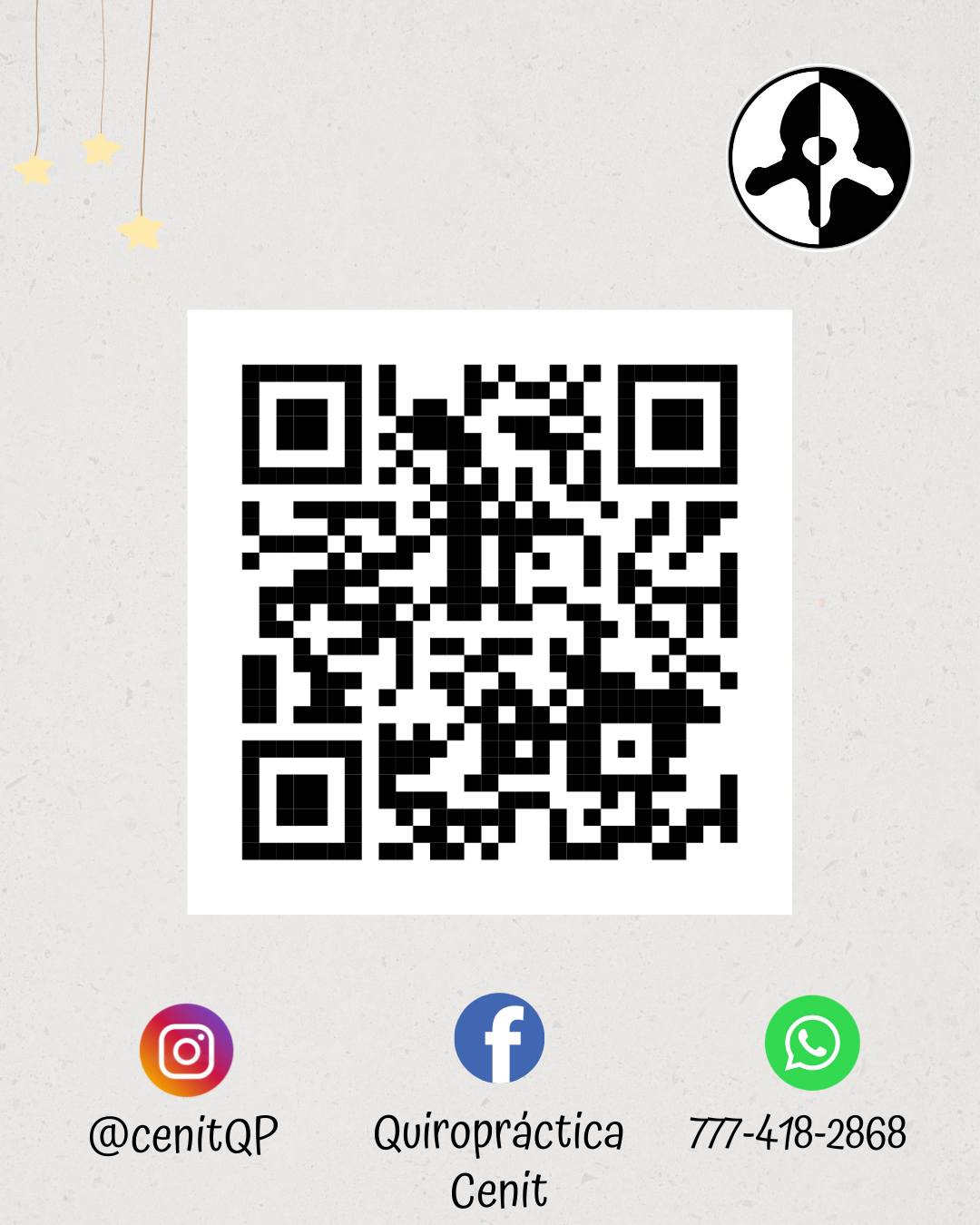 QR y redes sociales Quiropráctica Cenit